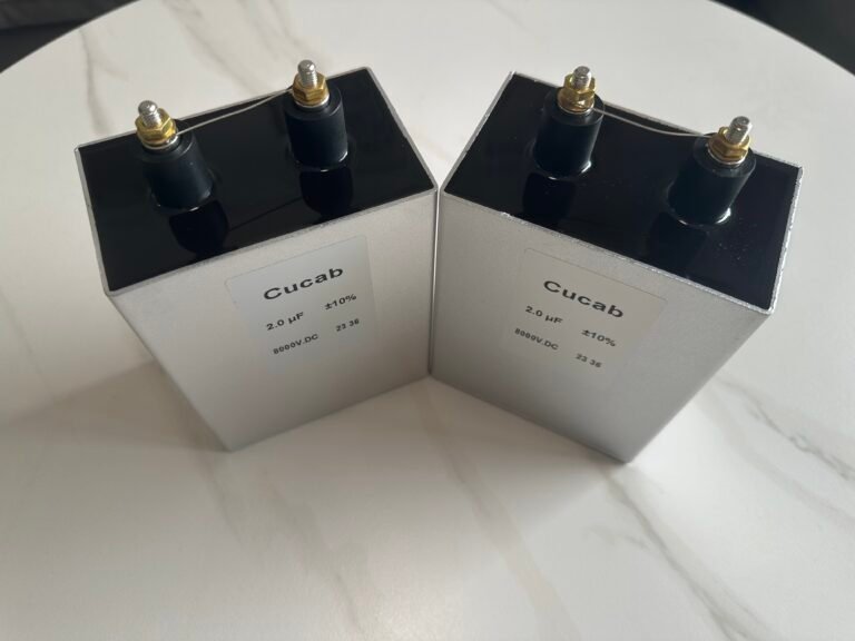 Cucab 2UF 8000V condensador de película de alto voltaje para el equipo médico de la máquina de PEMF Encapsulación de aluminio de la vivienda Epoxy Potting